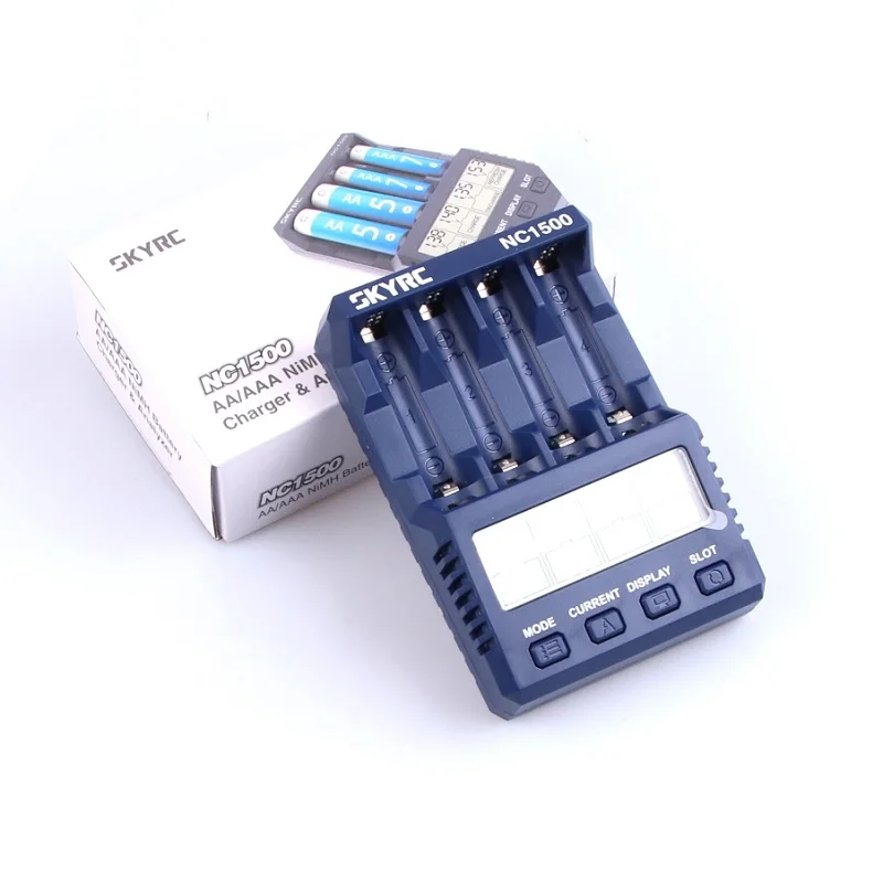 

SKYRC NC1500 AA / AAA Battery Charger & Analyzer NiMH Discharge Refresh 5V 2.1A USB Input with LCD Display 4 Independent Slots