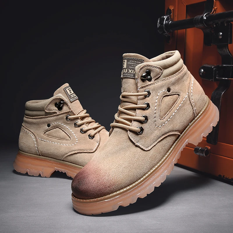 

Martin boots men's high men's shoes tooling boots boots in the tide to help the wild Korean boots men's fashion