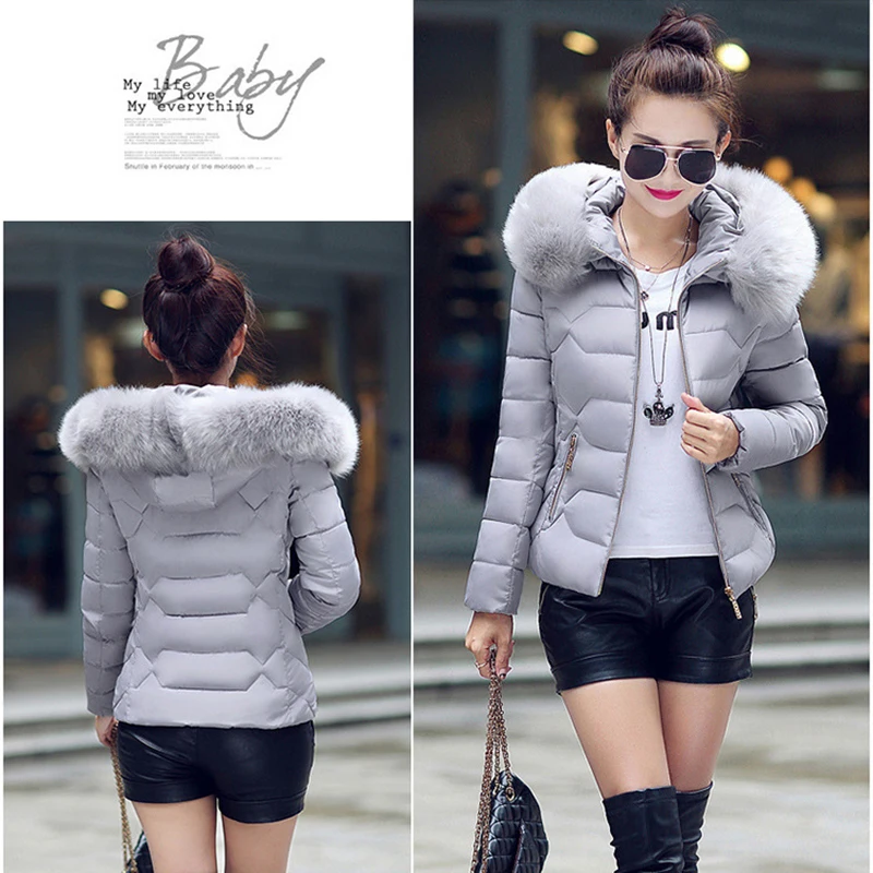 Новое осенне-зимнее пальто женские элегантные теплые короткие парки mujer casaco куртка с капюшоном женская одежда больших размеров BWT4583