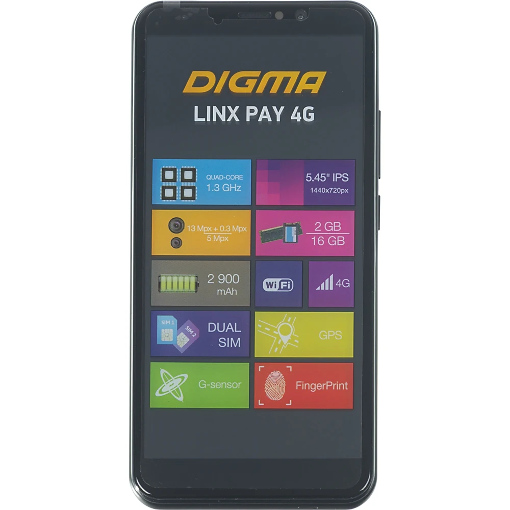 Смартфон DIGMA Linx Pay 4G, черный