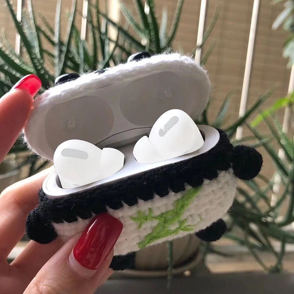 Для AirPods Pro Чехол вязаный прекрасный плюшевый анти-потеря защитный чехол Защита от пыли спортивные наушники сумка для хранения
