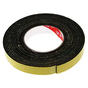 

5m Black Single Sided Self Adhesive Foam Tape Closed Cell 20mm Wide x m Thick
