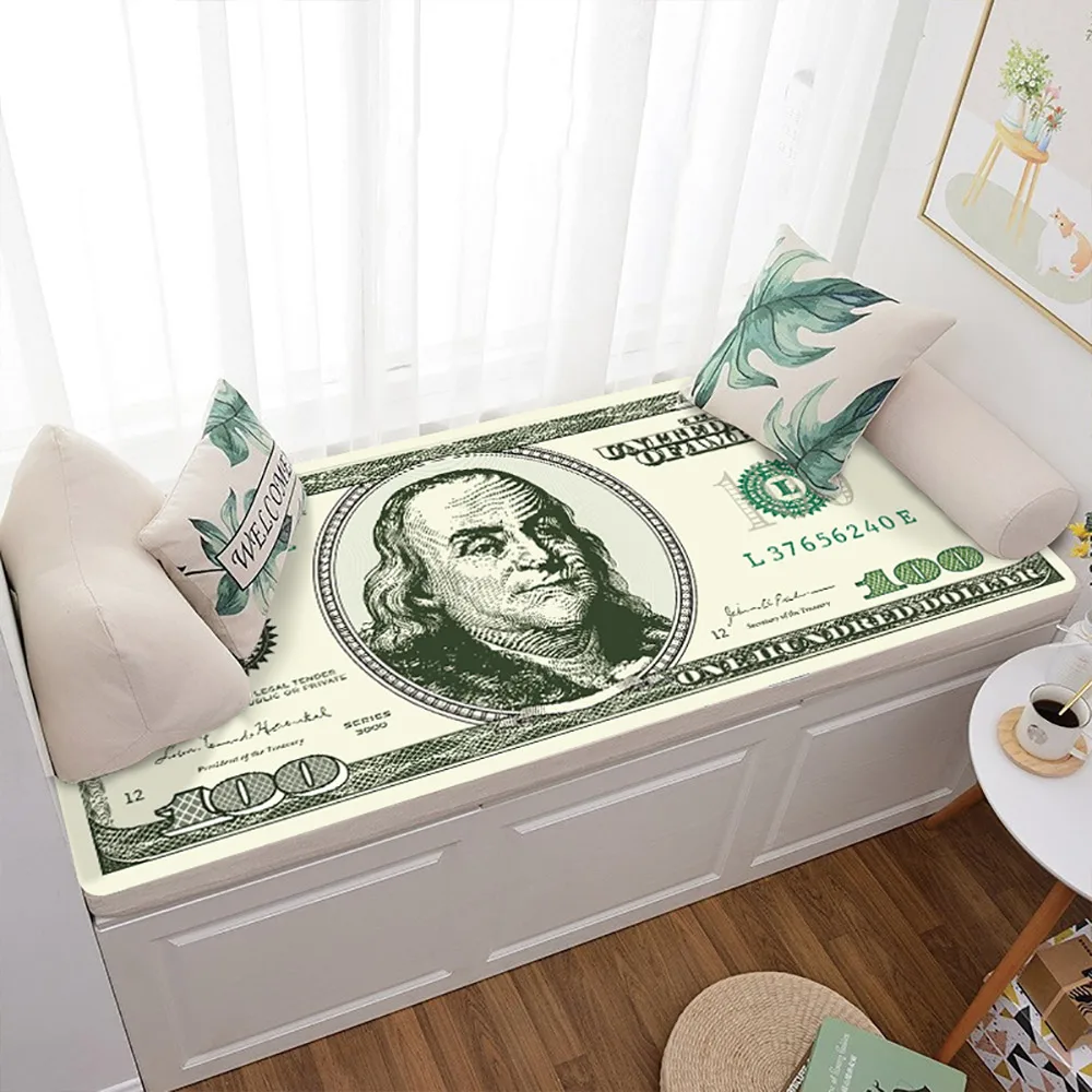 Porch Carpet Home Living Room Decoration Rectangular Flannel Retro Currency Money US Dollar Pattern Entrance Door Mat | Дом и сад