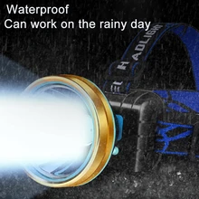 Инфракрасный индукционный 35 Вт супер яркий светодиодный налобный фонарь, налобный фонарь, перезаряжаемый Головной фонарь, водонепроницаемый, для кемпинга