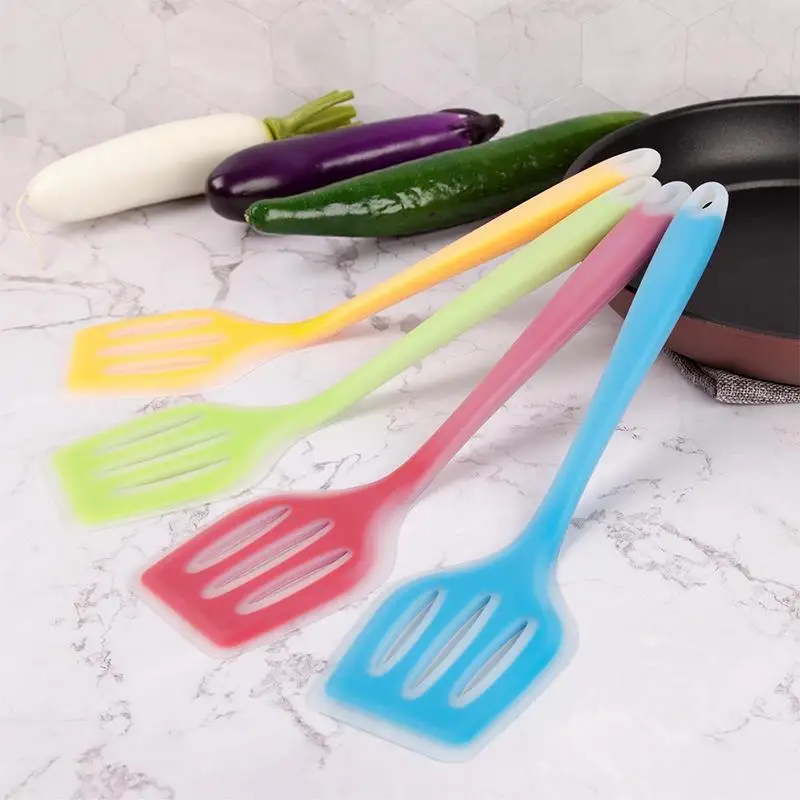 1pc Kitchen Cooking Turner Silicone Slotted Cooking Spatula Utensil For Home Kitchen Tools Accessories