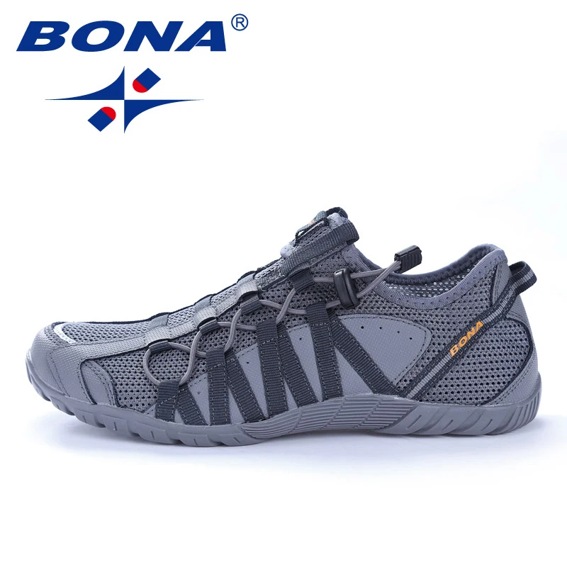 BONA/Мужская дышащая Спортивная обувь; сетчатая Уличная обувь для бега; мужские кроссовки на шнуровке с низким верхом для ходьбы и бега; большие размеры 5,5-13