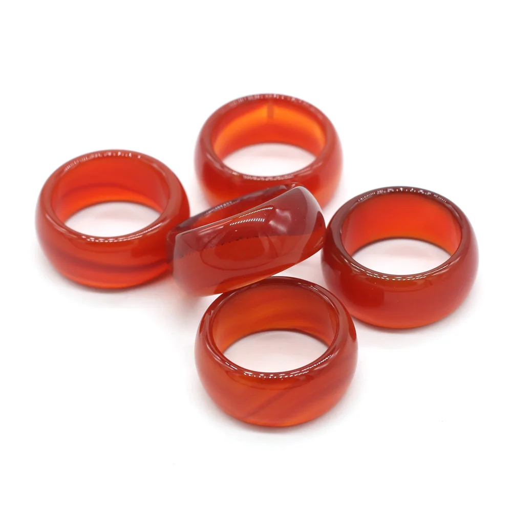 3PCS Natural stone rings jewelry a diversity of stones two kinds of models Unisex Circle Natural Stone Finger Rings charms