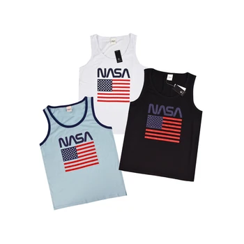 

Men's black white blue surf tank JAMSURF Europe beach gym fitness youth singlet USA flag print homme street jersey workout vest