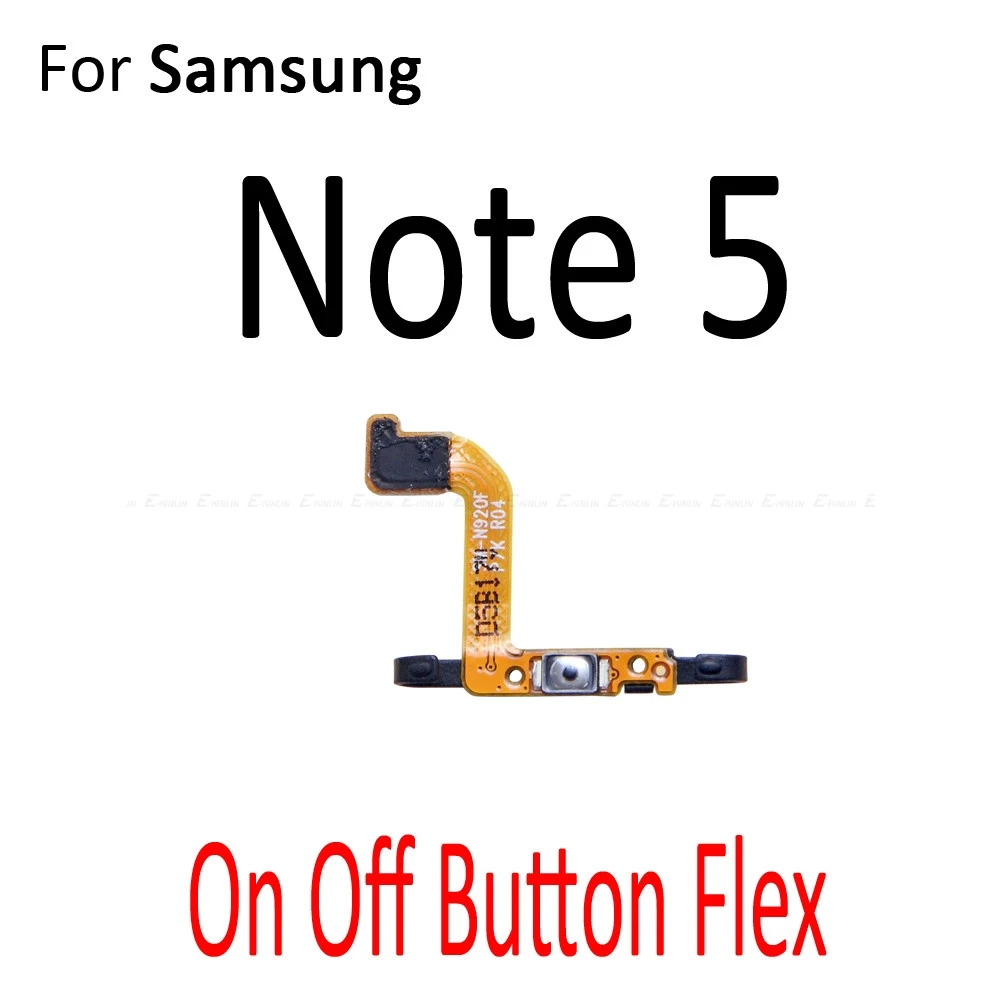 Кнопка включения кнопки включения Кнопки громкости гибкий кабель для Samsung Galaxy S6 Edge Note 4 5 8 9 - Цвет: Note 5 On Off Flex