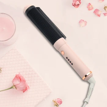 

Honglin Heated Hair Straightener Brush 30S Fast Ceramic Heating Hair Straightening Comb Hair Brush Styling Tools For Women