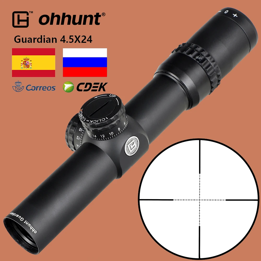 Ohhunt 4.5X24 компактный охотничий оптический прицел 1/2 половина мил ДОТ с револьерами