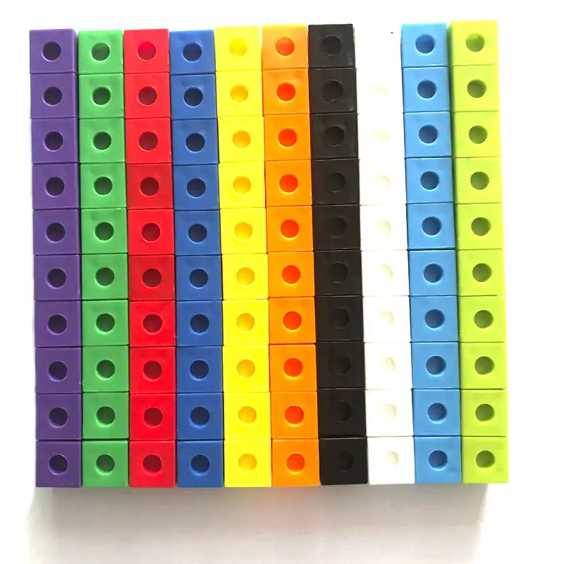 100Pcs 10 colors Multilink Linking Counting Cubes Snap Blocks Teaching