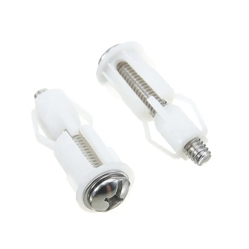 

2Pcs Top Fix Toilet Cover Seat Screws Well Nut Pan Fixing WC Fitting Fasteners Kit For Universal Toilet Seat Hinges Commode