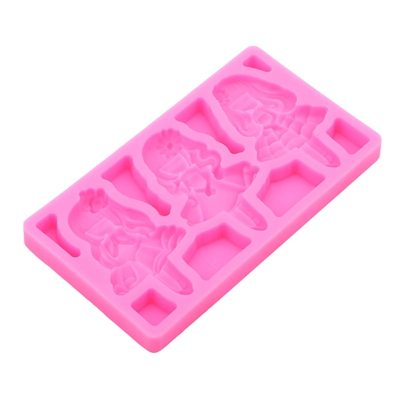 Oulensy Top Ballet Dancer Girl Silicone Mold Cake Decorating Tools Chocolate Sugarcraft Fondant Ballet Girl Mold 