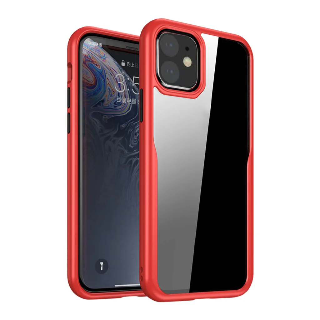 1 чехол из полиуретана для телефона, чехол для iPhone 11, 6,1 дюймов, амортизация, прозрачный защитный чехол из ТПУ, матовый, грязеотталкивающий чехол для iPhone 11