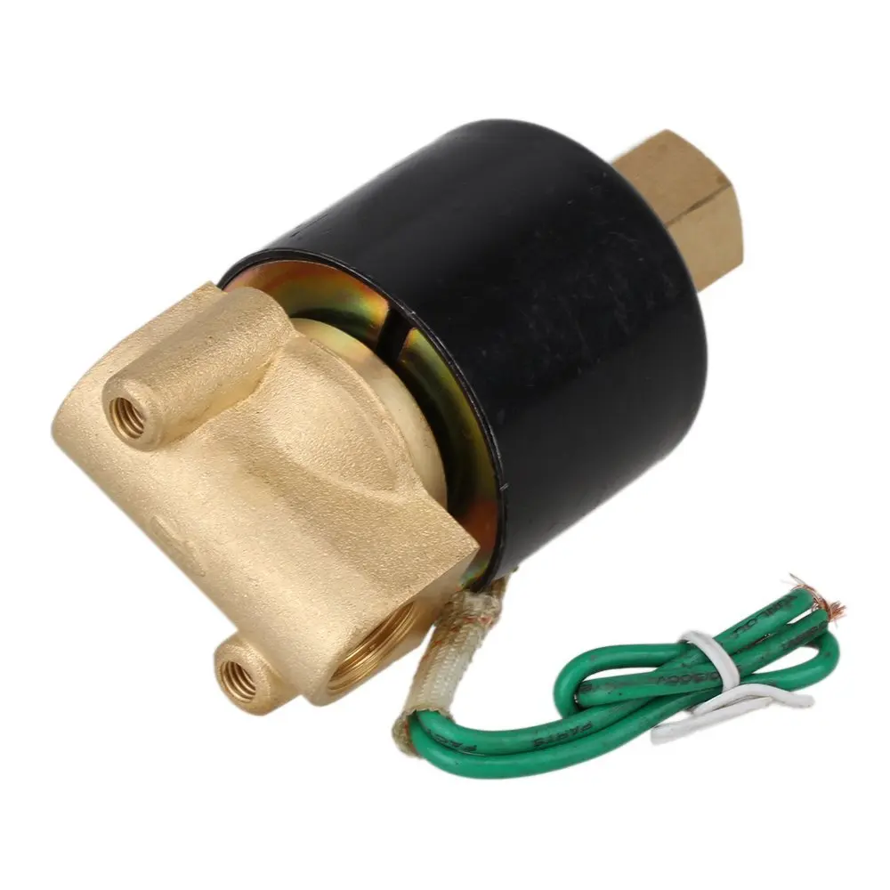 

NBR 2 Way 2 Position Solid Coil Electric Solenoid Valve AC 24V 1/4" Gas Water Fuels Air Solid Coil Normally Open Type