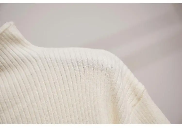 ICHOIX комплект юбки и свитера женские сапоги в Корейском стиле, 2 шт., наряды миди-юбка в сетку и белый свитер, женский зимний свитер, комплект из 2 предметов одежды