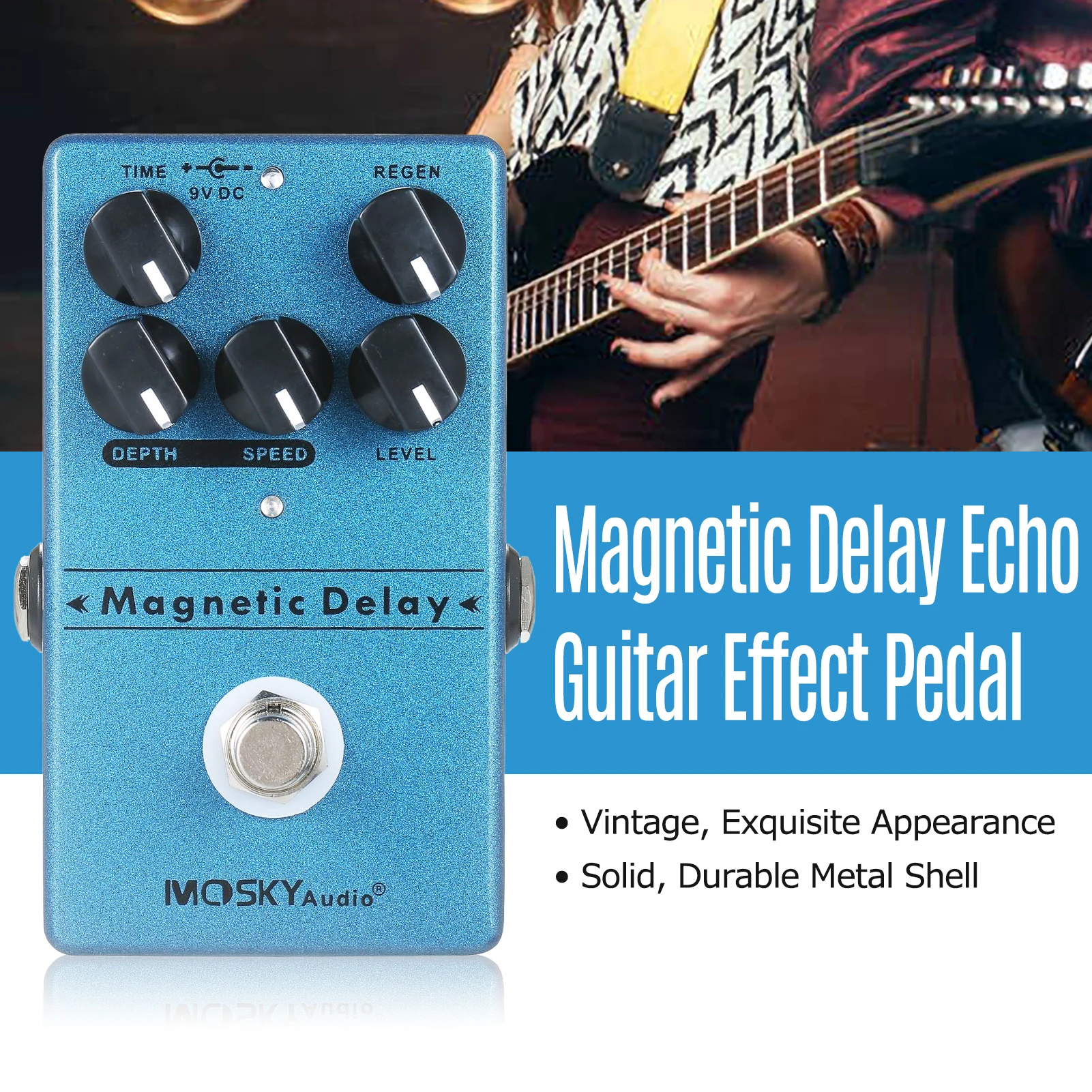 

MOSKYaudio Delay Reverberation Effect Pedal Guitar Effects Delay Effect Pedal