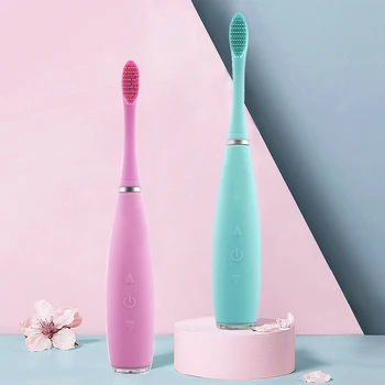 

Electric Toothbrush Sonic USB Charge Silicone Tooth Brush Automatic Lazy Toothbrush Head Replaceable Oral Cleaning Teeth Clean
