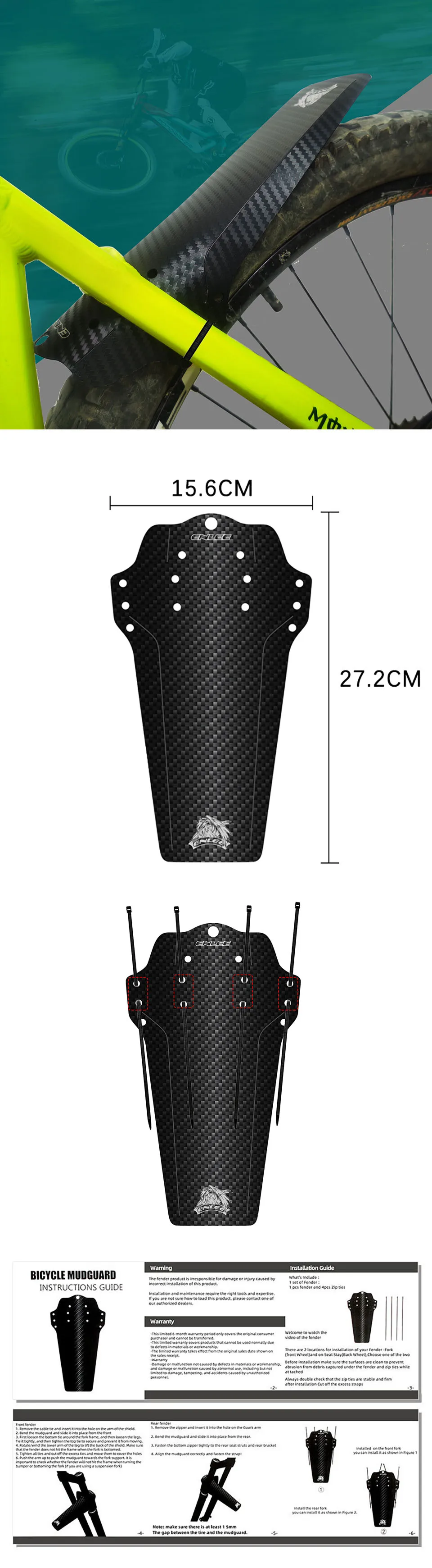 Garde-boue Pour Pneus Vtt, 2 Pièces, Jeu De Garde-boue Pour Roues Avant