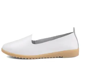 

female 2020 New spring autumn flats leather casual shoes fashion round head Comfortable women shoes T256