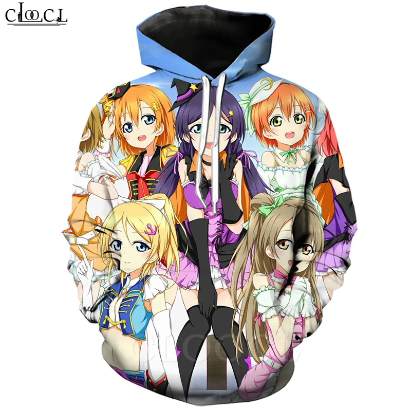 Hoodie 4 Хиппи хипстер классический Love Live толстовки для мужчин и женщин 3D принт японского аниме девушка бег спортивная Harajuku уличная одежда топы T484 - Цвет: Hoodie 4
