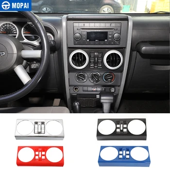 

MOPAI Center Control Car Window Switch Button Decoration Cover Stickers Accessories for Jeep Wrangler JK 2007 2008 2009 2010