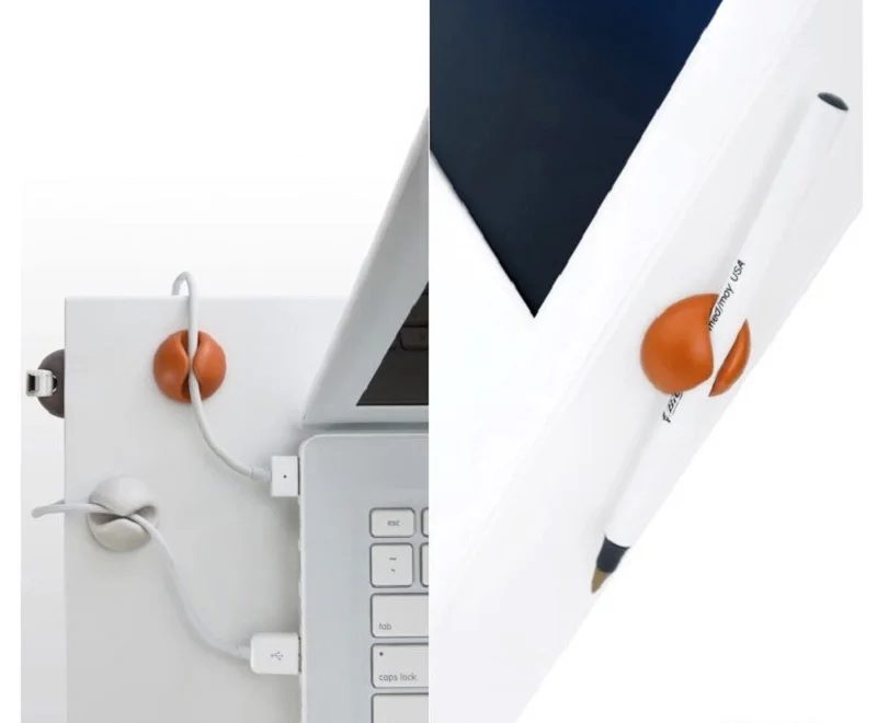 Cable Holder Silicone Cable Organizer Flexible USB Winder Management Clips Holder For Mouse Keyboard Earphone Headset