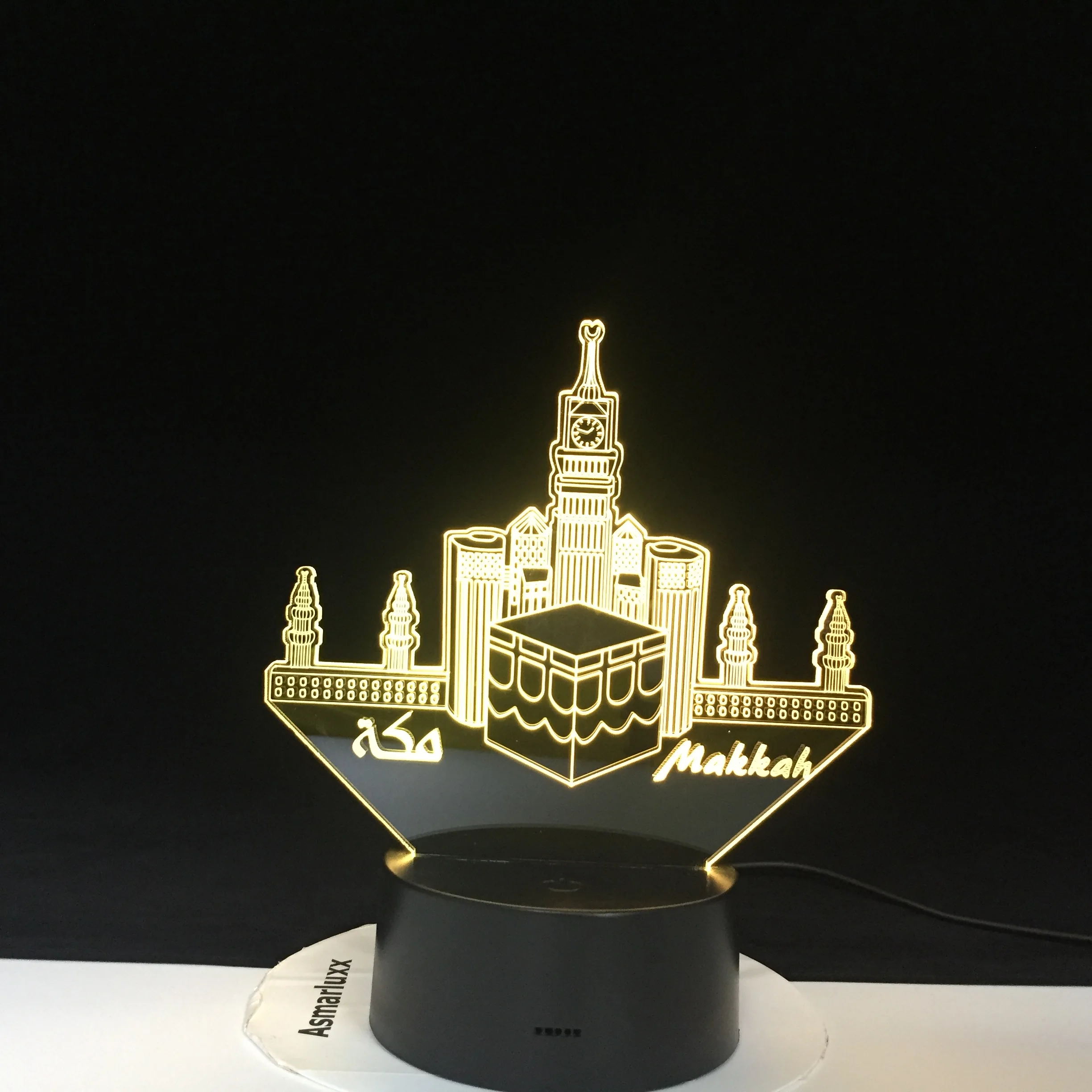 Мечетская мечеть мака 3d светодиодный ночсветильник лампа Usb домашний