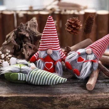 

home decoration accessories Striped Hat Tied Beard Hanging Legs No Face decoration noel 2019 nouveautes christmas home decor
