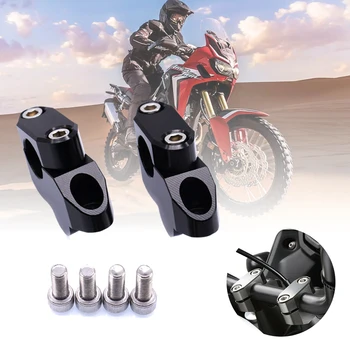 

2PCS 22mm Aluminum Motorcycle Handlebar Extension Back Moved Up Handle Bar Risers Black Handlebar