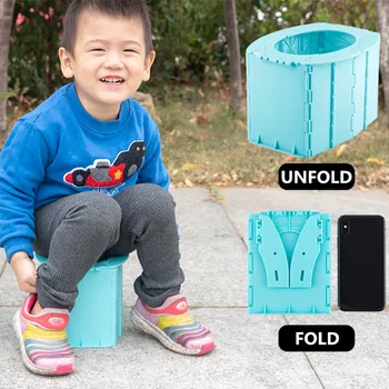

Safety Portable Baby Outdoor Travel Pots Boy Girl Foldaway Toilet Basin Potty Car Travel Baby Folding Potty Kids Training Toilet
