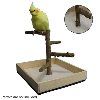 

Cage Toys Portable Home Climbing For Parrots Play Bird Perch Stand Training Playground Wood Interactive Pet Supplies Funny