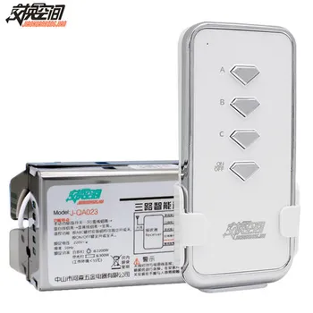 

Free shipping J-QA023 85V-265V Three Channels Digital Wireless Remote Control Switch