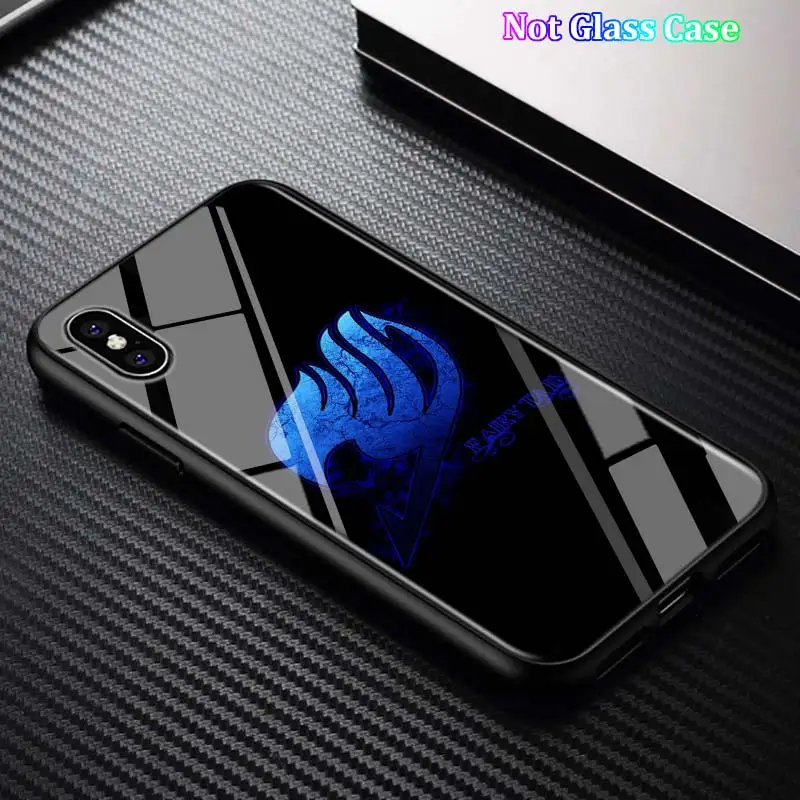 Черный Чехол аниме Сказочный хвост для iPhone 11 11Pro X XR XS Max для iPhone 8 7 6 6S Plus 5S 5 SE глянцевый чехол для телефона