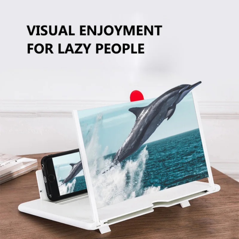 

12 inch Mobile Phone 5D Screen Video Magnifier Folding Curved Enlarged Smartphone Movie Amplifying Projector Stand Bracket