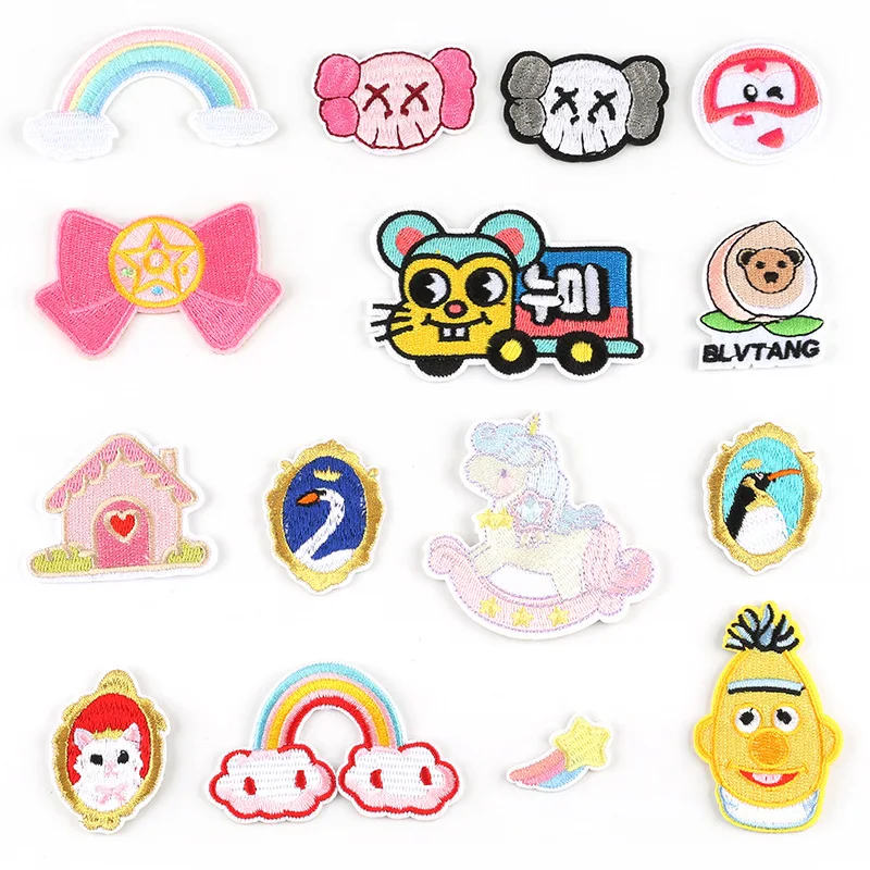 Милый мультяшный аксессуар сделай сам Аппликации детская одежда школьный