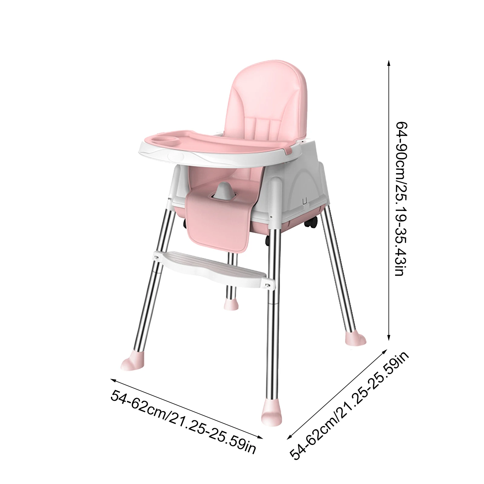 Portable Baby Seat Baby Dinner Table Dining Chair Height Adjustable High Chair With Feeding Tray For Children