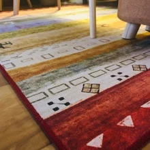 Collalily Nordic Living Room Carpet/Geometric Indian Yellow Vintage Rug Mat/plaid Striped Modern Parlor Contemporary Design CF