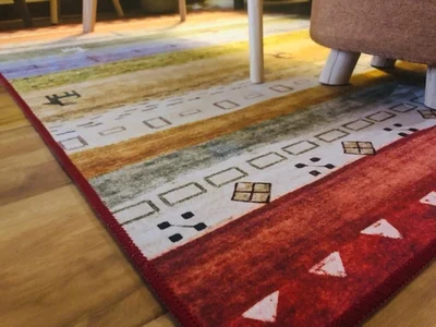 

Collalily Nordic Living Room Carpet/Geometric Indian Yellow Vintage Rug Mat/plaid Striped Modern Parlor Contemporary Design CF