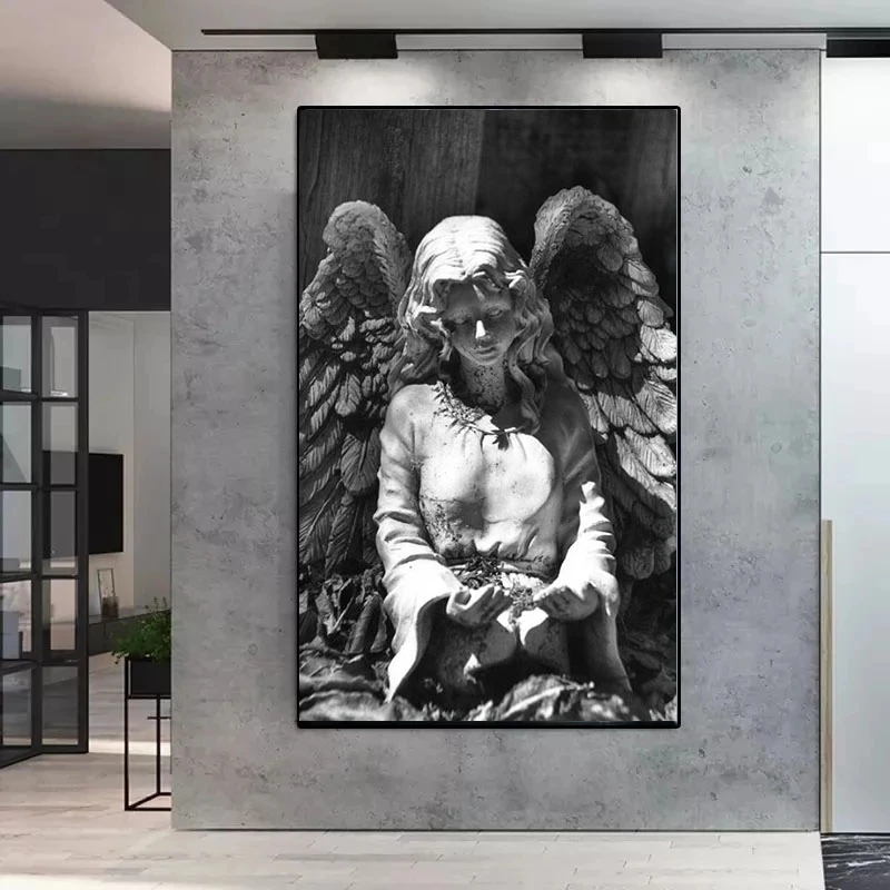Anjos e demônios jogar xadrez poster impressões para sala de estar  abstracto diabo deus xadrez pintura da lona arte parede moderna decoração  casa - AliExpress