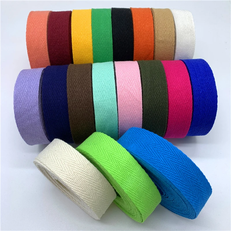 Cotton Ribbon 5yards 10mm 20mm Cotton Ribbon Hserringbone Ribbon Hair Bow Party Christmas Wedding Decoration DIY Sewing Crafts