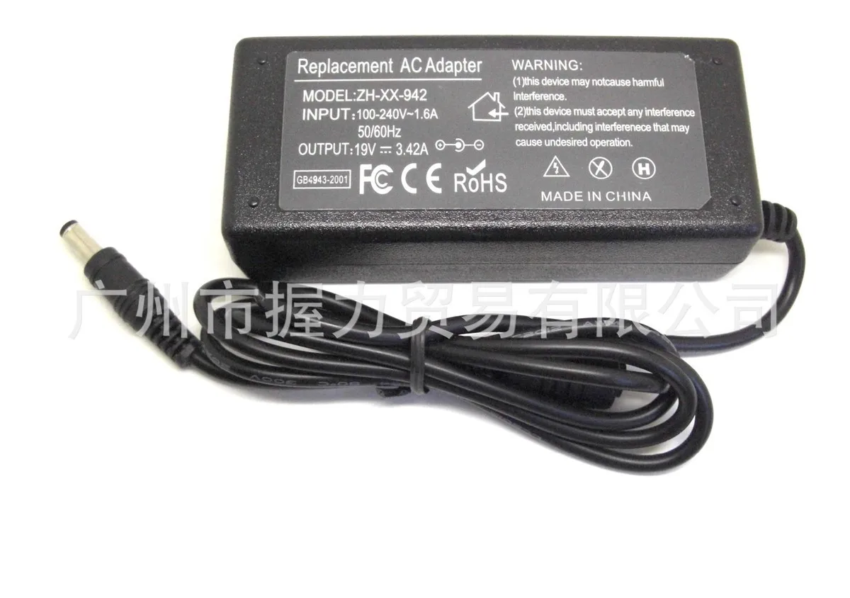 19V 3.42A 65W Ноутбук Ac Мощность адаптер Зарядное устройство для lenovo G530 G550 G555 G560 Y450 Y530 Y470 U450 U550 5,5 мм* 2,5 мм