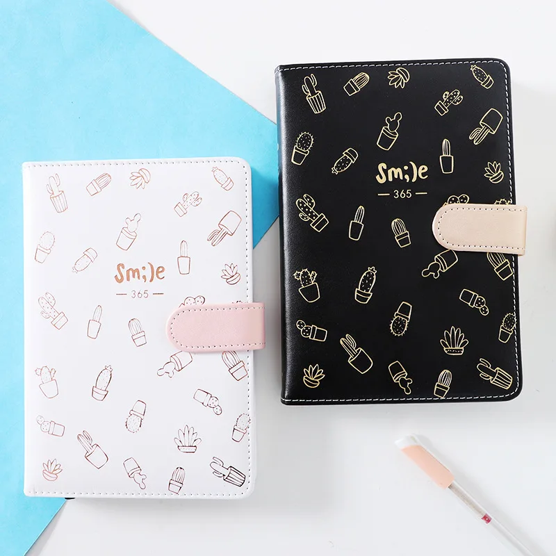

"Smile 365" Faux Leather Journal Diary Daily Planner Agenda Cute Journal Beautiful Notebook