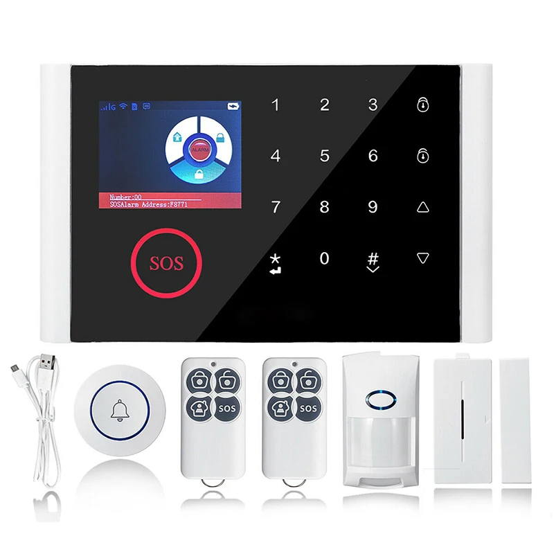 

APP Control Wireless Home Security Smart IP Video Intercom WIFI GSM GPRS Alarm System Doorbell LED Video-eye Home Security