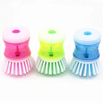 

Sleeves Pressure Liquid Dish Brush Pressure Liquid Cleaning Brush Pot Cleaner Automatic Liquid Filling Dish Brush