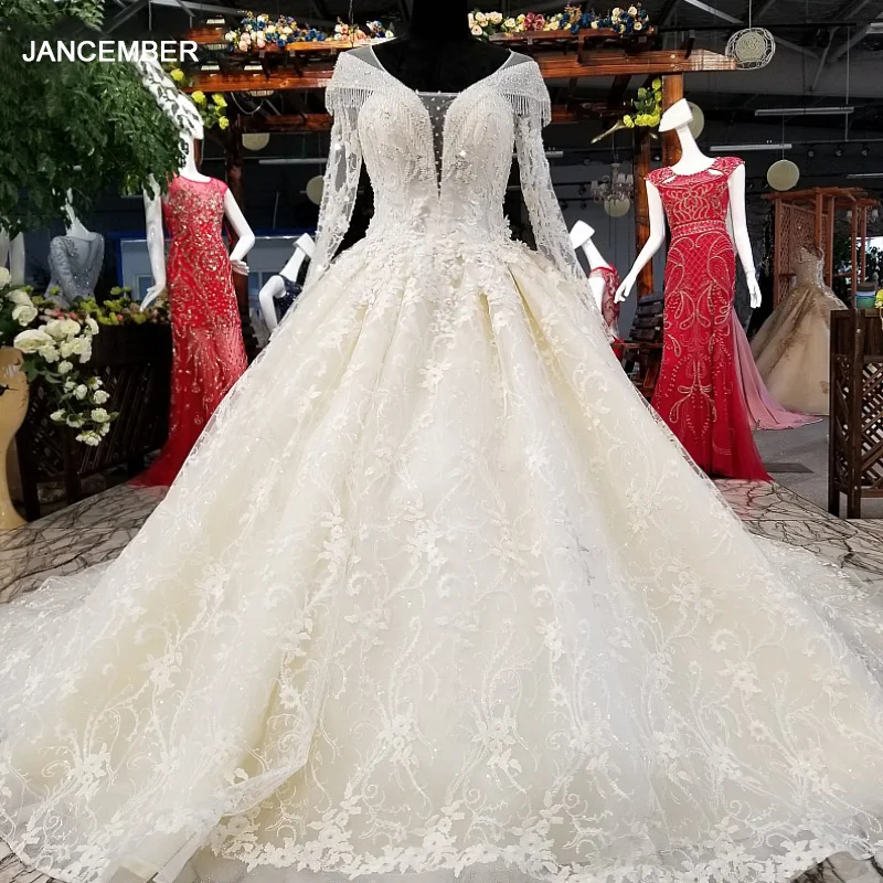 LS65008 bBeautiful свадебное платье с кружевными цветами и длинным шлейфом Быстрая