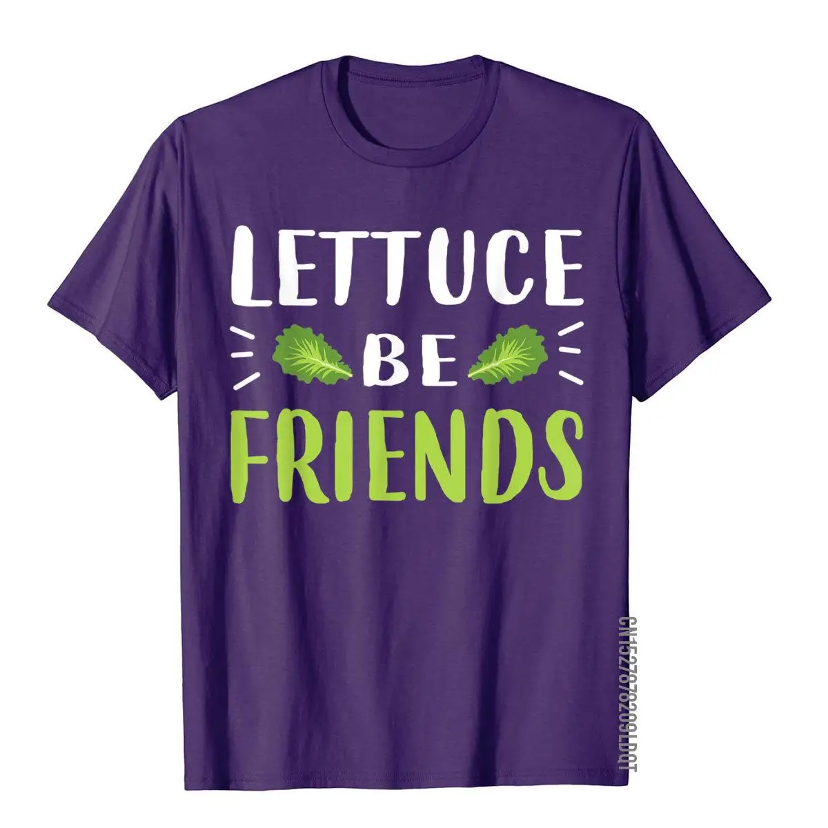 Lettuce Be Friends TShirt Vegan Funny Health__B11761purple