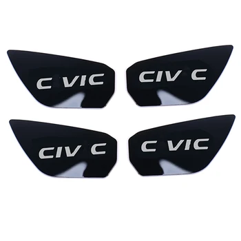 

Car door bowl decorated patch interior Handle Protector Cover sticker for Honda CIVIC 2016 2017 2018 2019 2020 2021 Accessories
