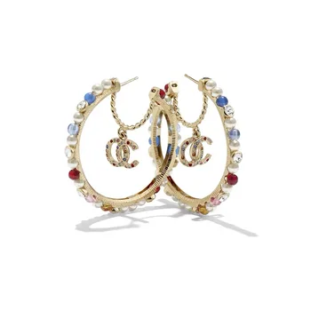 

luxury brand earrings letter cc hoop dangle earring for women fashion jewelry vintage gothic Korean earrings 2020 new